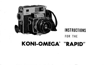 Koni-Omega Rapid Instruction Manual